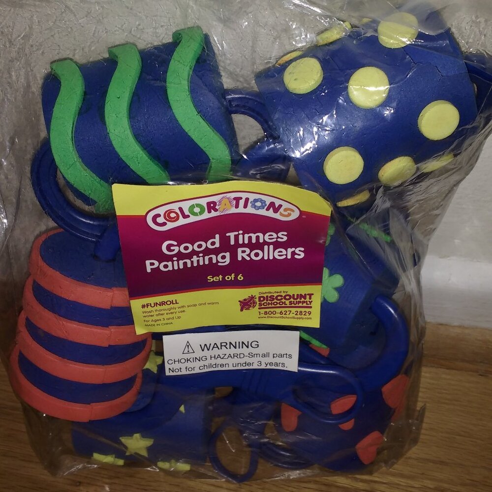 Colorations Good Times paint rollers set of 6 New